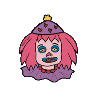 Sad Clown Sticker by TheTatuTribe