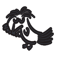 GreenFalcon13 cartoon bird sleepy emotion Sticker