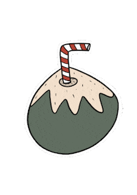 Agua De Coco Summer Sticker