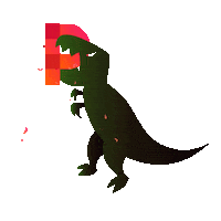 dino eating Sticker by Pink Marketing