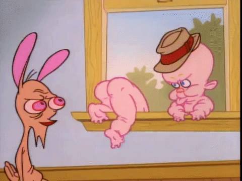 nicksplat ren and timpy GIF