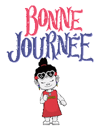 Good Day Bonjour Sticker by Zhotcita