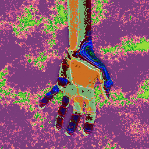 talkerneedstotype giphyupload psychedelic hand GIF