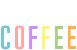 Coffee Rainbow Sticker