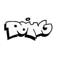 Pongpongpongpong graffiti pong throwup throwie Sticker