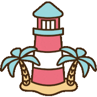 palm tree water Sticker by Pusheen