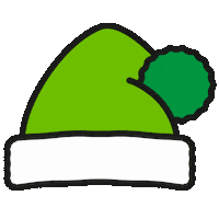 LondonRecycles christmas eco santa hat green christmas Sticker