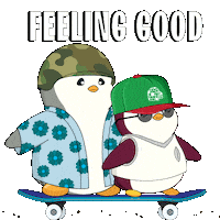 Good Vibes Skate Sticker by Pudgy Penguins
