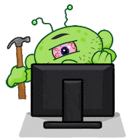 Angry Green Man Sticker by Coin-Galaxy