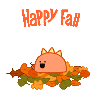 Autumn Leaves Fall Sticker by DINOSALLY