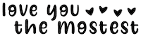 Love You Red Heart Sticker