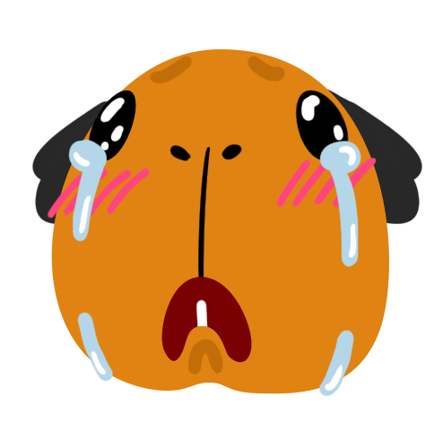 Sad Guinea Pig Sticker by rabbitomart