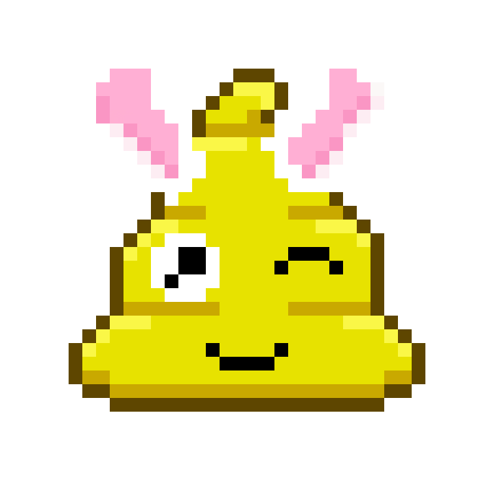 Pixel Shitting Sticker by Poopies.io