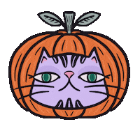 Cat Halloween Sticker