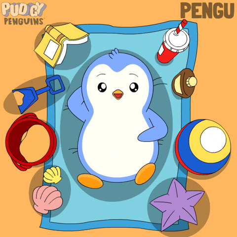 Relaxing Beach Day GIF by Pudgy Penguins