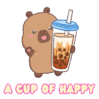 Happy Bubble Tea Sticker