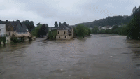 La Creuse Flooding Submerges Walkways, Homes and Major Roads