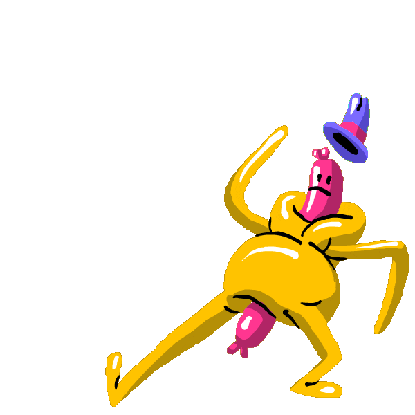 neilsanders dance fun silly fancy Sticker