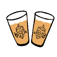 HopBuds friends drink beer cheers Sticker