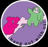 cheekypaperco cheeky sloth koala hanging GIF