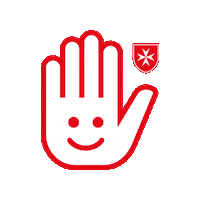 MalteserRegensburg smile hand malteser malteser rgbg Sticker