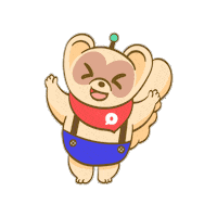 ohochat happy animal cute animal cute bear Sticker