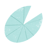 paperflaneur nature green turquoise lilypad Sticker