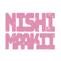 NISHIMAAKII pink kawaii pretty glitter Sticker