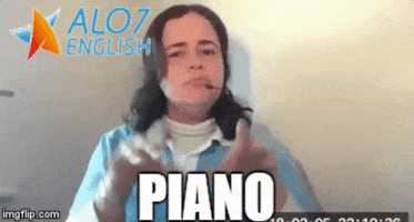 piano total physical response GIF by ALO7.com