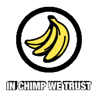 thechimpstore 3d swag spin banana Sticker