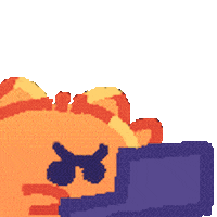 manonmergnat giphyupload cat work orange Sticker