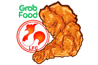 Fried Chicken Food Sticker by GrabFoodMY