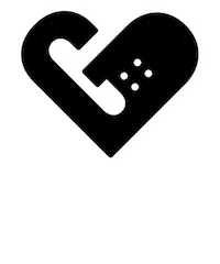 guriasskateboard love heart skateboard coracao Sticker