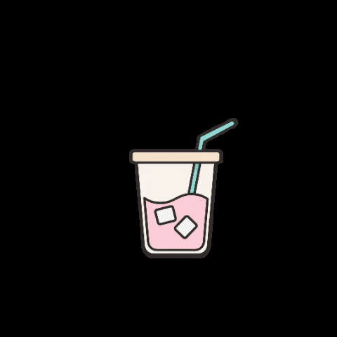 theloveliestco giphygifmaker pink coffee iced latte GIF