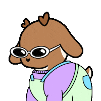 Deerpack wink glasses how you doin fawn Sticker