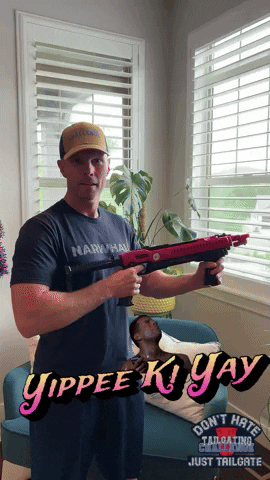 Bruce Willis Guns GIF by Tailgating Challenge