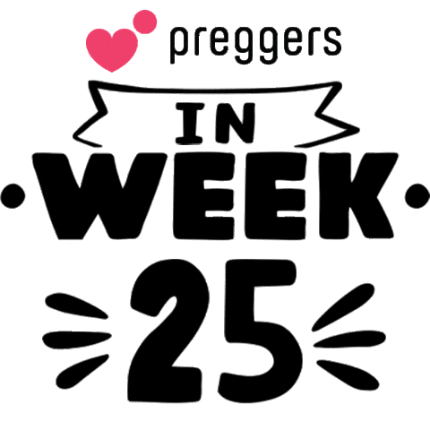 Pregnancy 25 Weeks Sticker by Preggers
