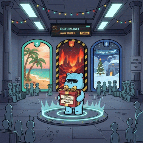 Sci Fi Christmas GIF by Kanpai Pandas