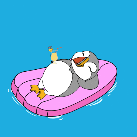 Swimming Pool Drinking GIF by Puffins