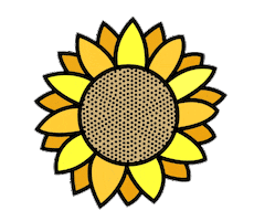 Happy Sunflower Sticker by GifGari