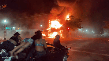 Buildings Set on Fire as Rioting Grips Kenosha Following Police Shooting of Jacob Blake