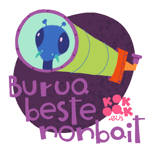 kokoakgara giphyupload alien telescope euskara Sticker