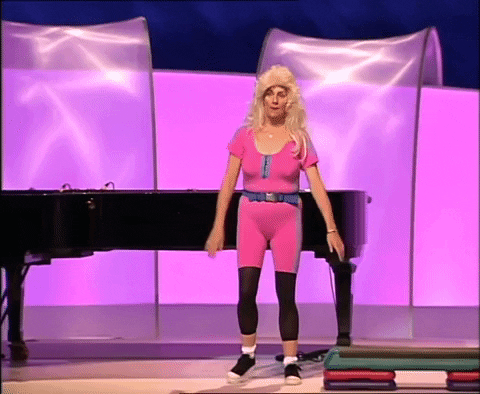 victoria wood step live 1997 exercise gym GIF