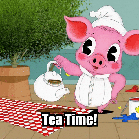 Tea Time Charming GIF by The Pigasso