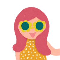 galuhpasha girl good day sunglasses Sticker