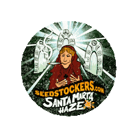 Santa Smoking Sticker by Seedstockers