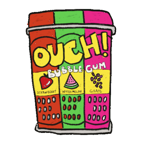 Bubble Gum Colors Sticker