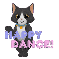 Happy Cat Sticker by TeamKrikey