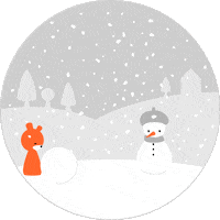Fox Snow Sticker