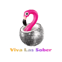 Flamingo Sticker by The Sober Curator